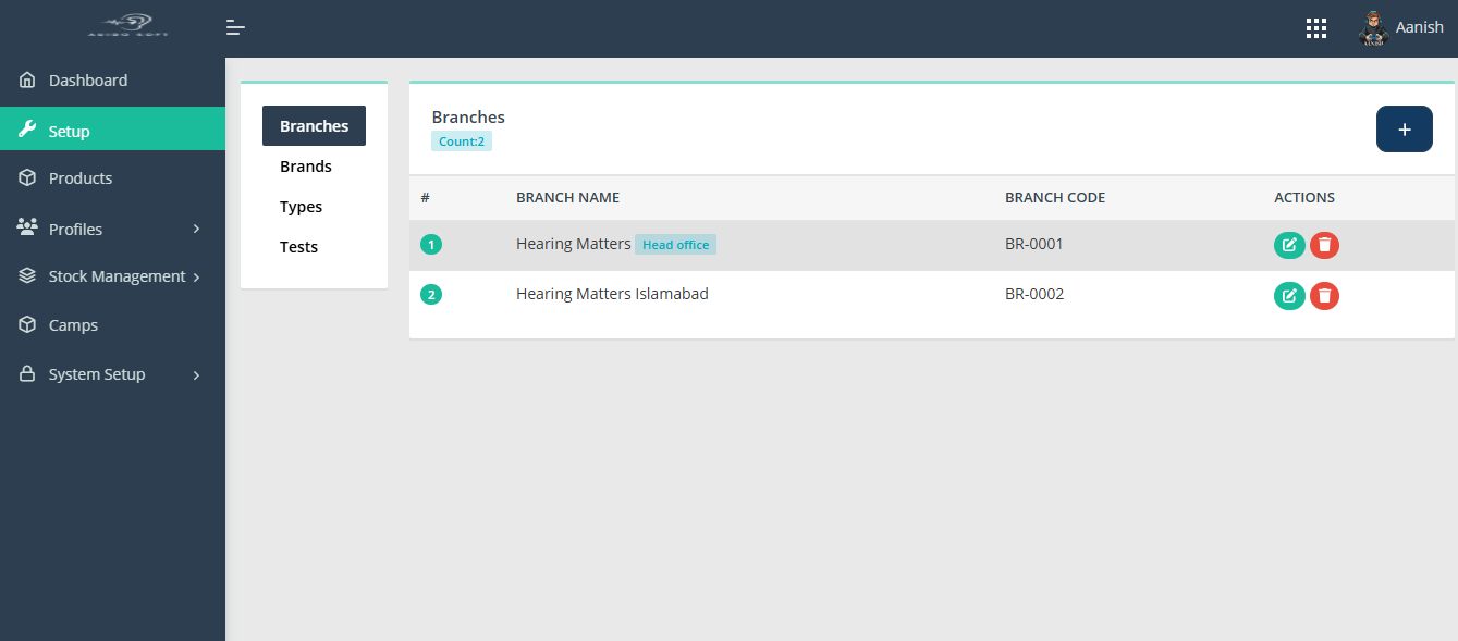 Multiple Branch Setup
